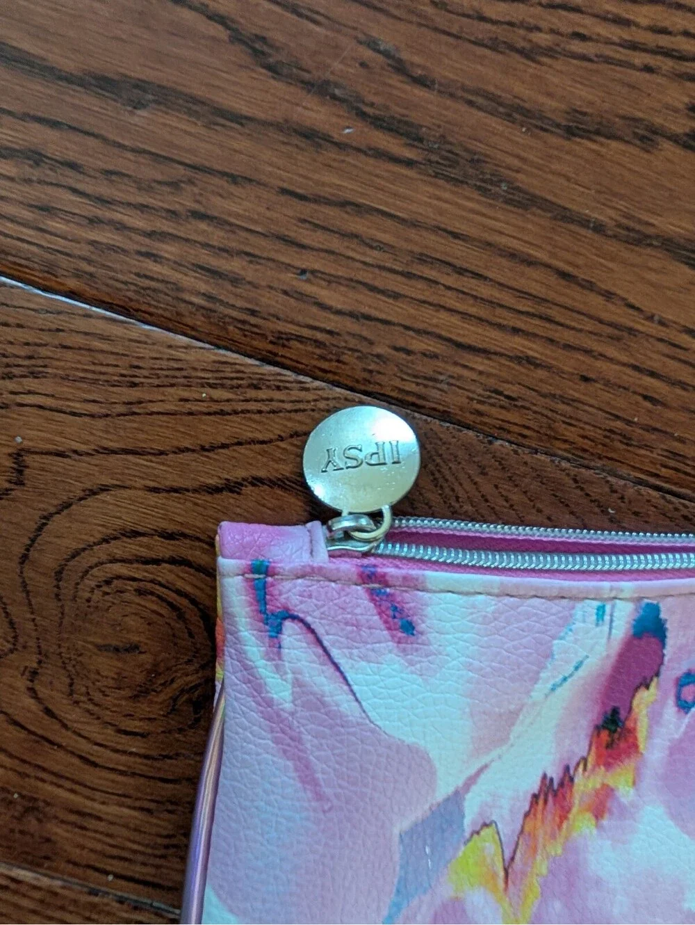 Ipsy Watercolor Zip Cosmetics Bag 7.5